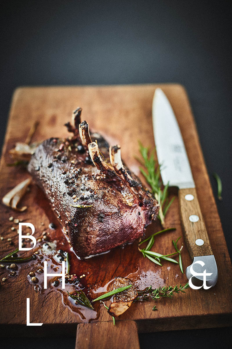 Food photography of deer back cooked by Michelin star chef Harald Rüssel