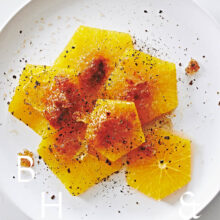Caramelized oranges with cinnamon flower